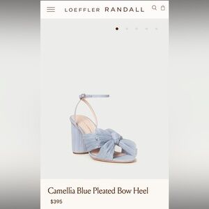 Loeffler Randall Camilla Blue Pleated Bow Heel